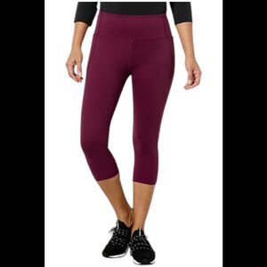 Joy Performance Women's Luxe Capri w/Perfect Pockets Red Wine - Regular